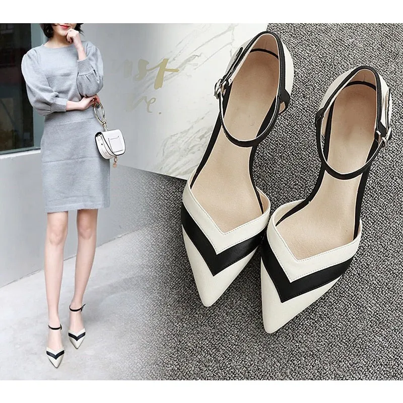 Ankle Strap Mid-Profile Heels