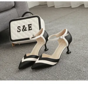 Ankle Strap Mid-Profile Heels