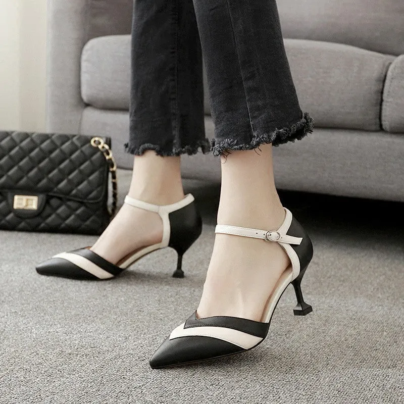 Ankle Strap Mid-Profile Heels