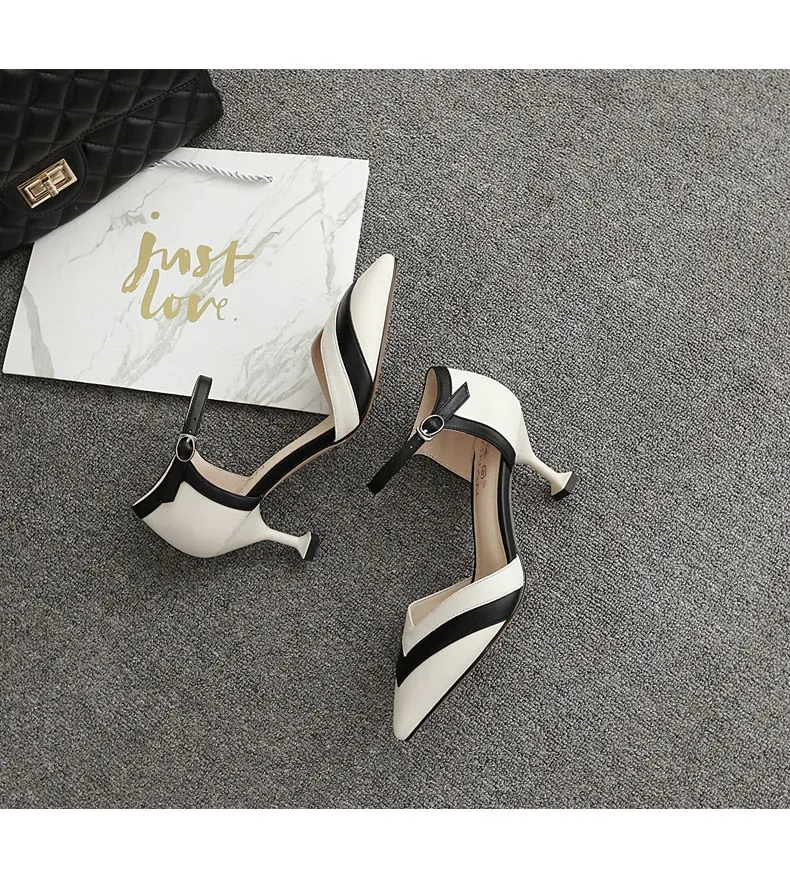 Ankle Strap Mid-Profile Heels
