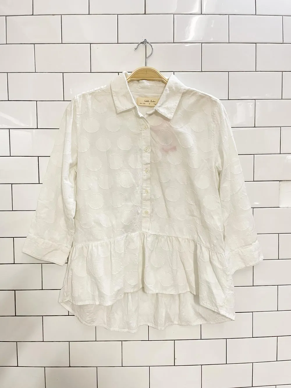 anthro isabella sinclair belia peplum blouse