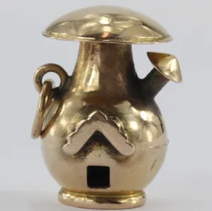 Antique 18K Gold Birdhouse? Mushroom? Teapot? Charm