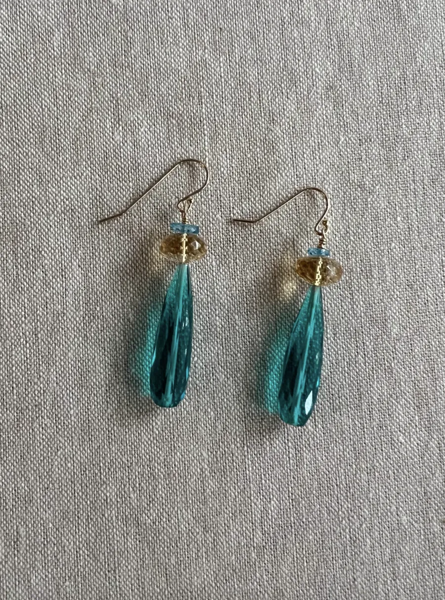 Apatite and Citrine Earrings