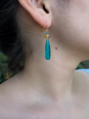 Apatite and Citrine Earrings