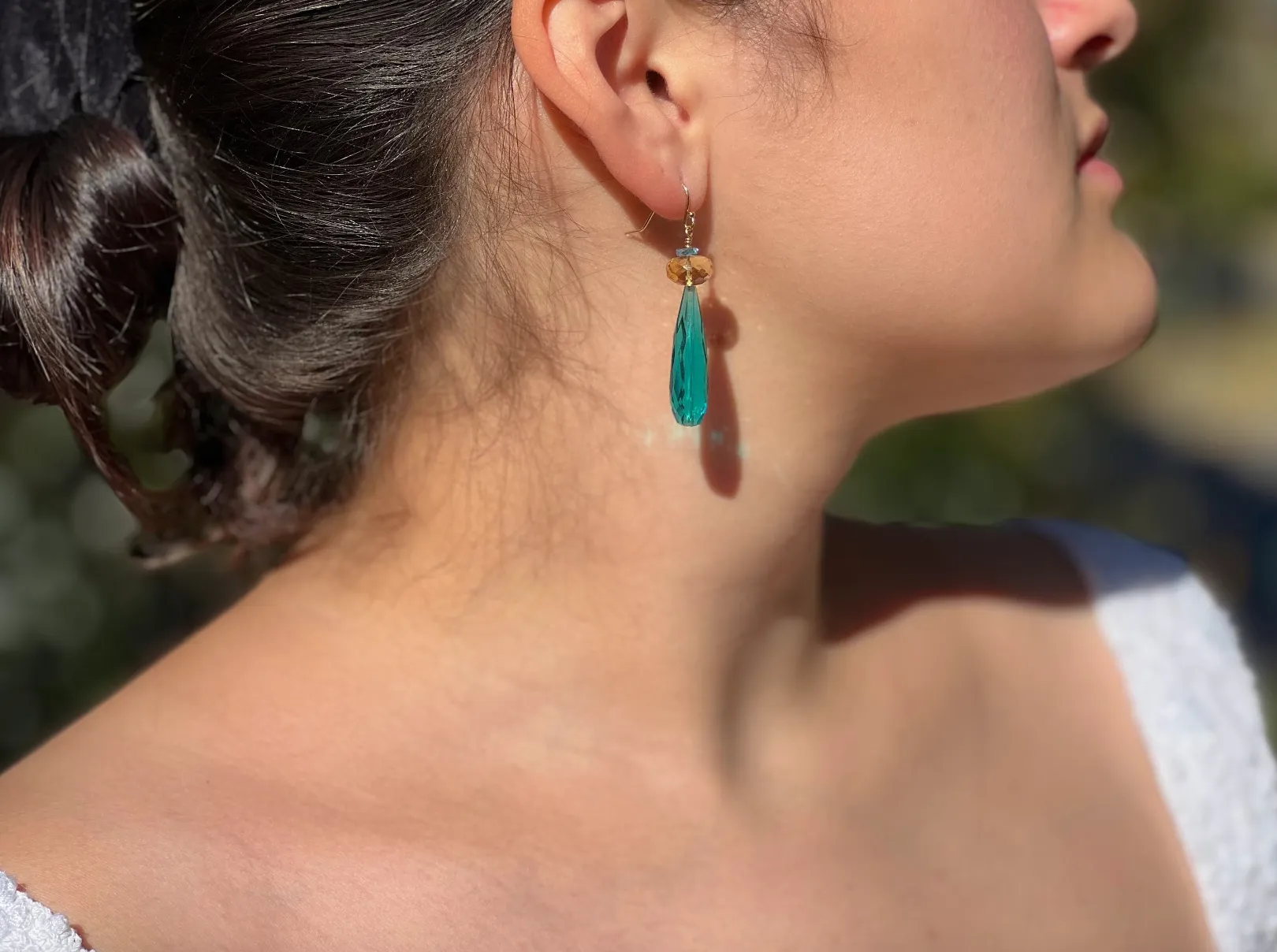 Apatite and Citrine Earrings