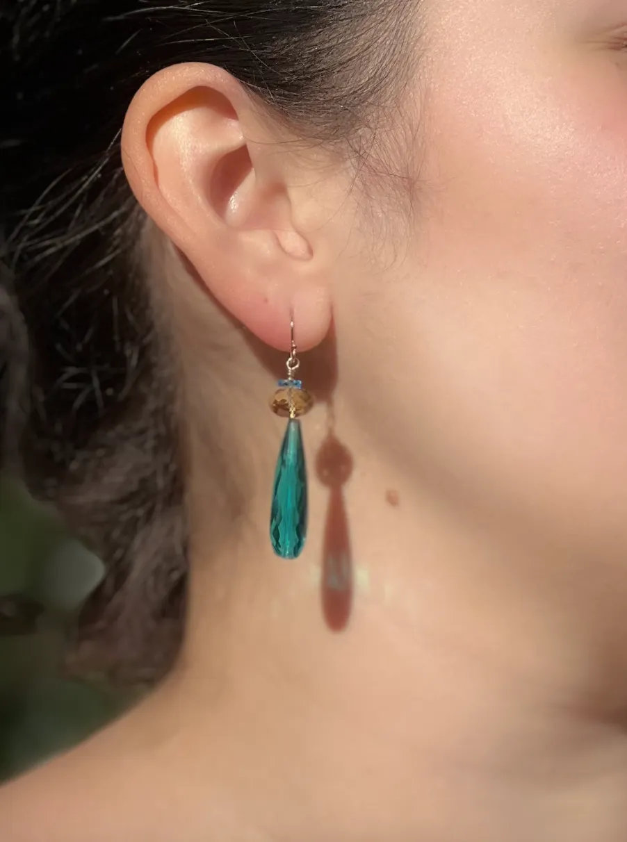 Apatite and Citrine Earrings
