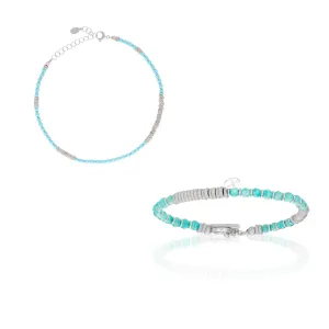 Apatite Stone and White Gold Gift Idea for her