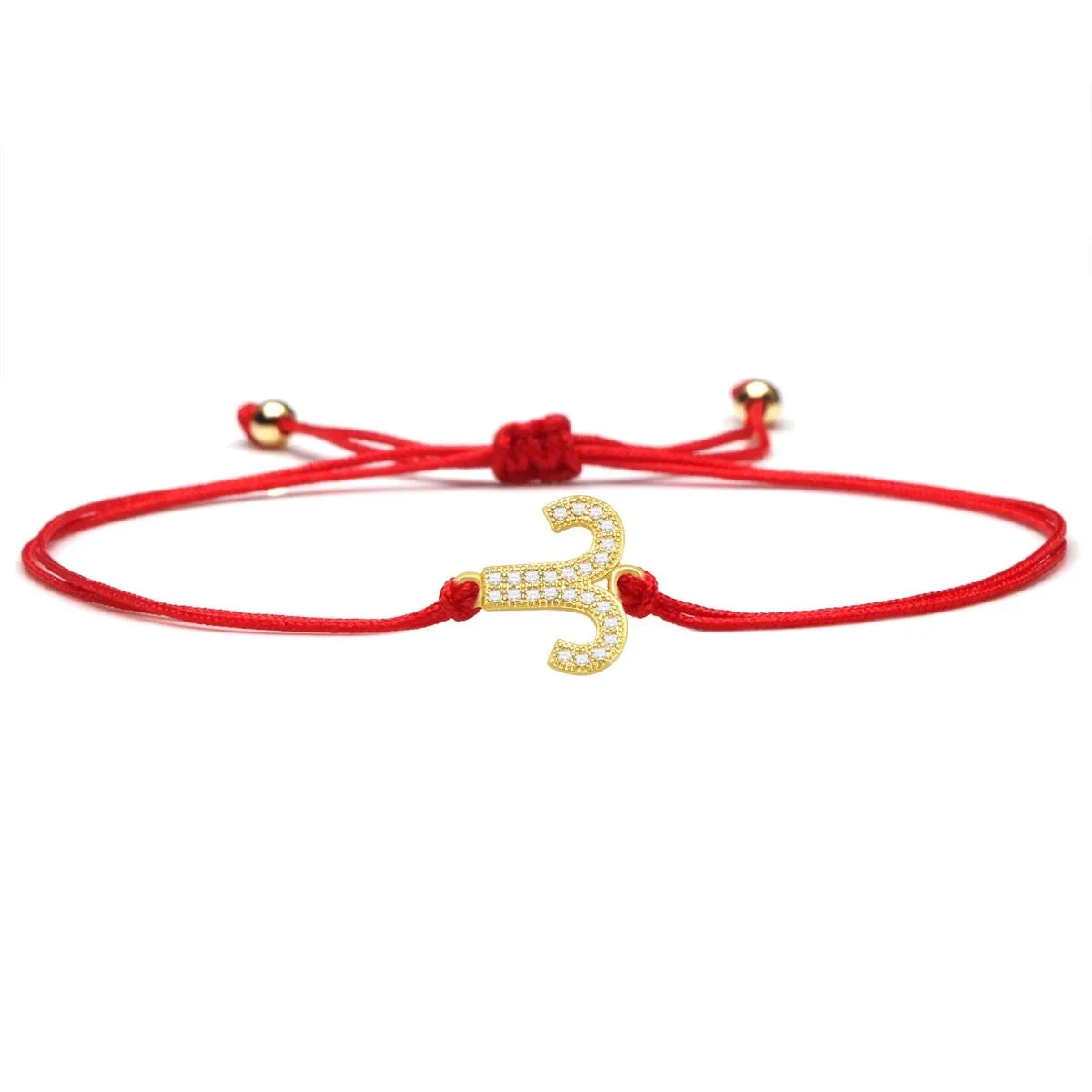 Aries Zodiac Red String Protection Bracelet