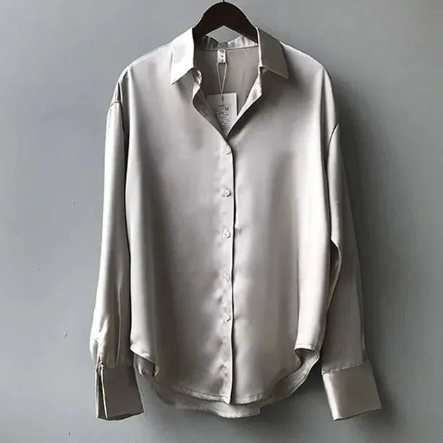 Arlette® | Casual, Loose Satin Blouse