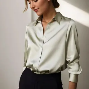 Arlette® | Casual, Loose Satin Blouse