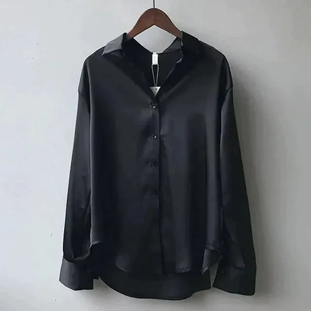 Arlette® | Casual, Loose Satin Blouse