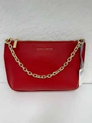 Astrid Chain Clutch-Red