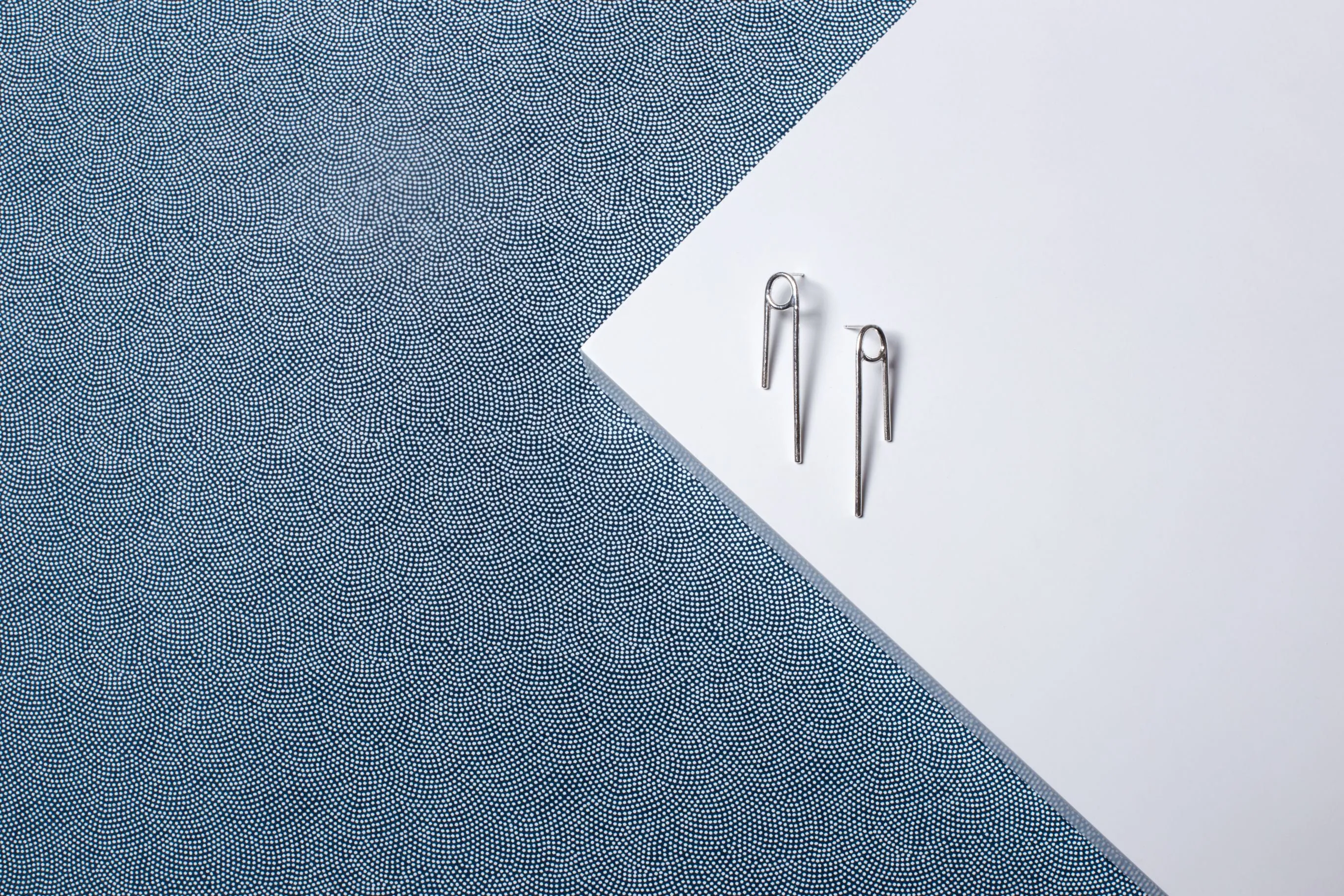 Asymmetrical Circle Stud Earrings