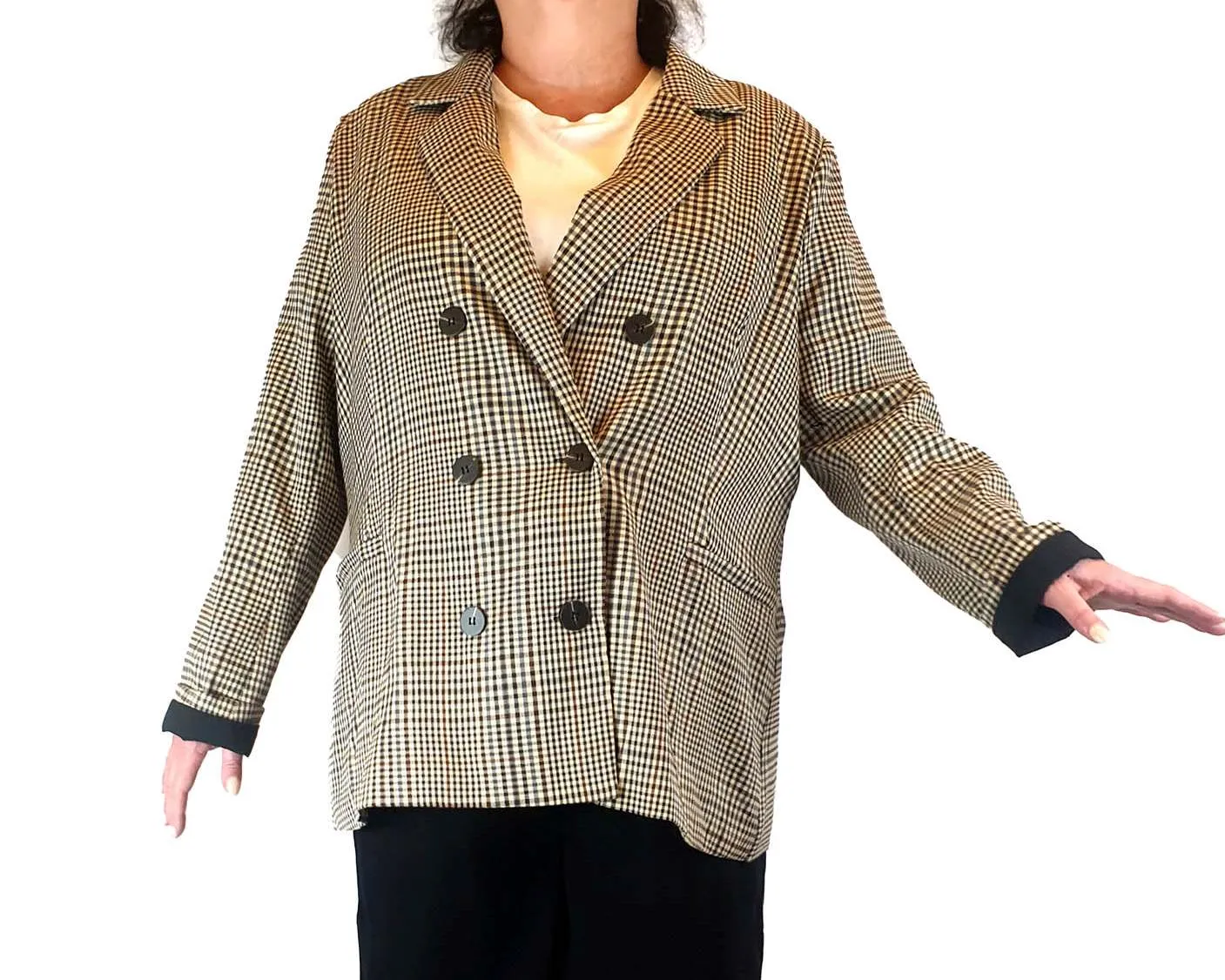 Atmos & Here check print blazer size 24 (small fit, best fits 18)