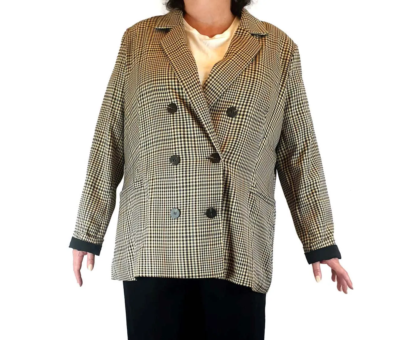 Atmos & Here check print blazer size 24 (small fit, best fits 18)