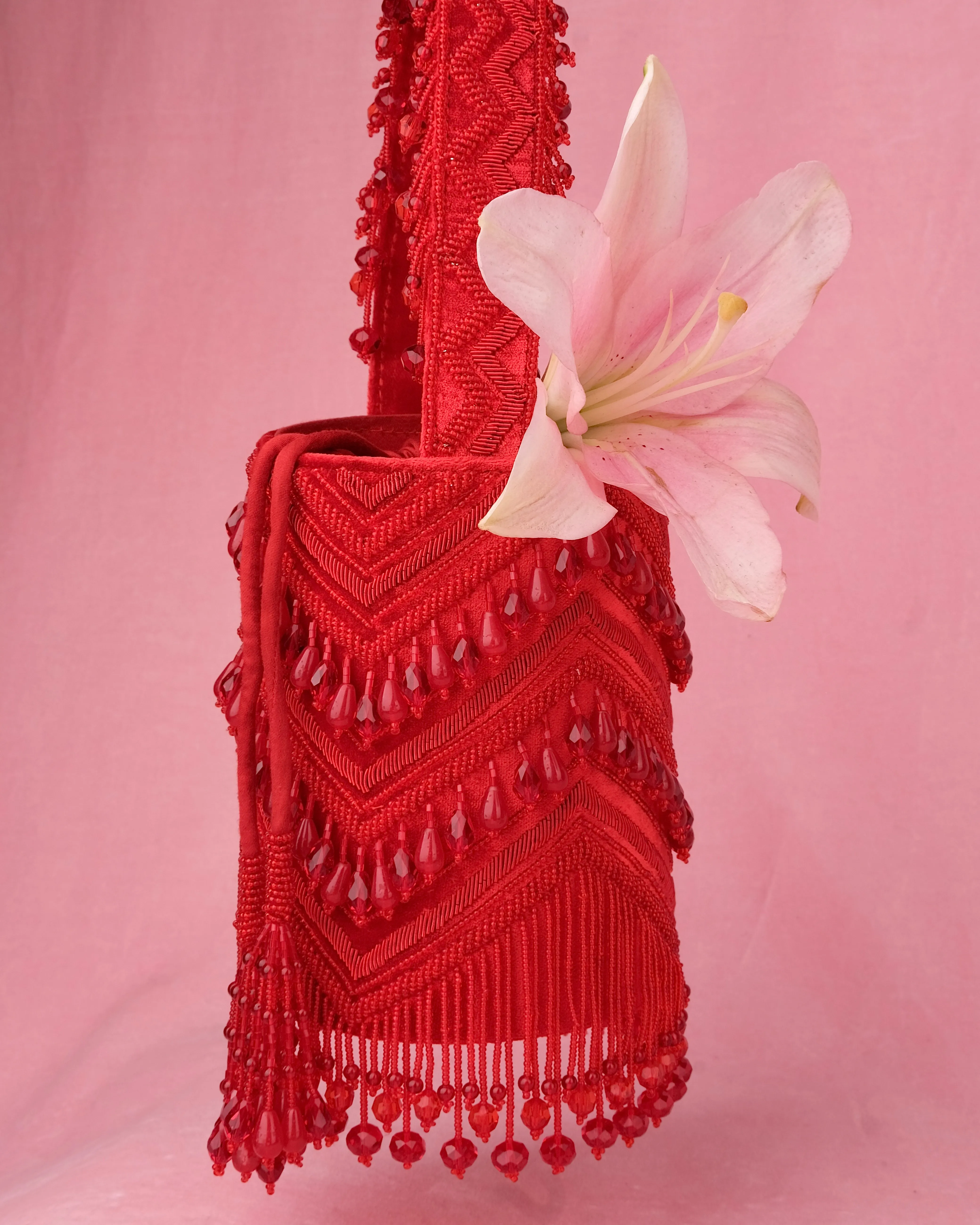 Aurora Bucket Bag - Red