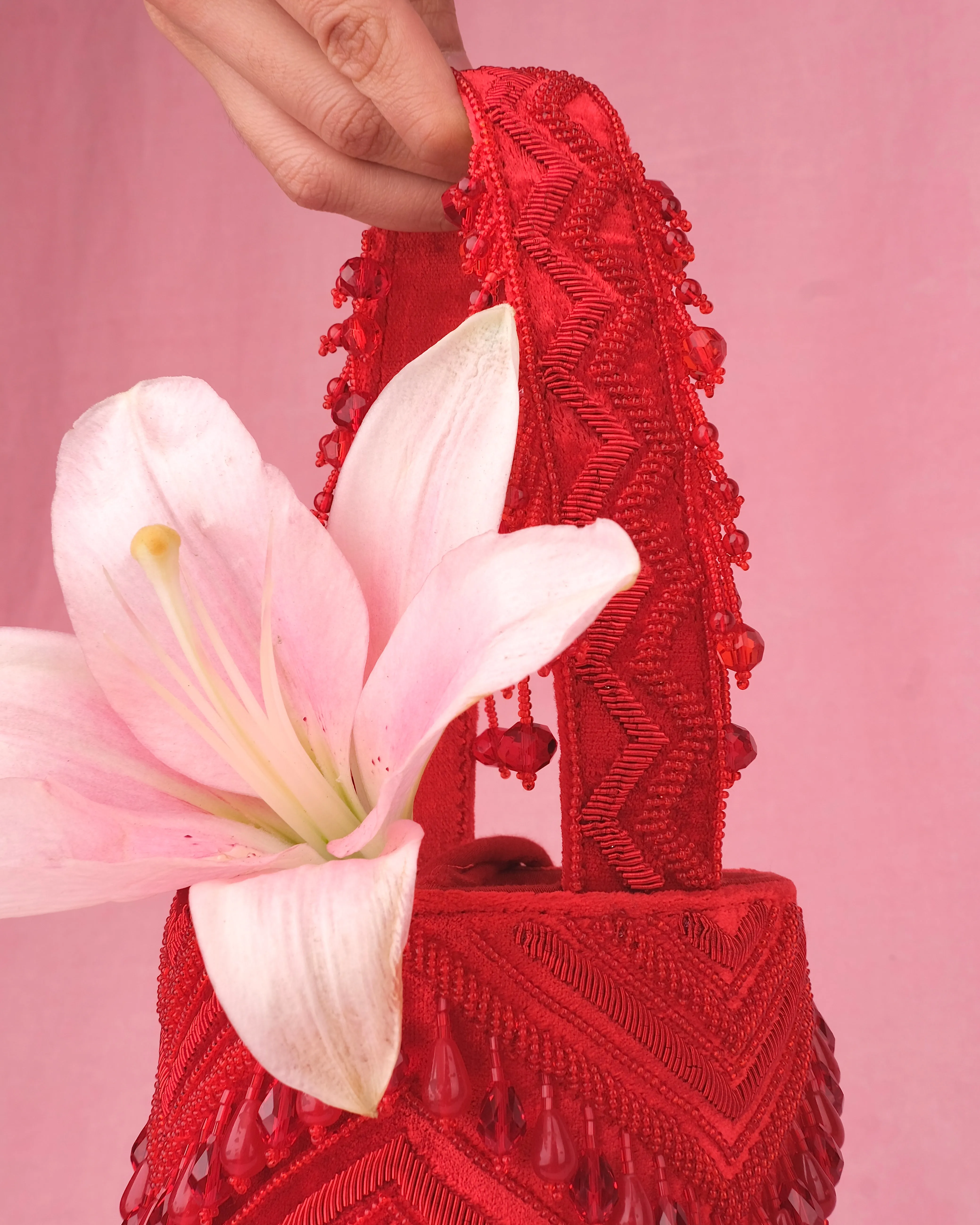 Aurora Bucket Bag - Red