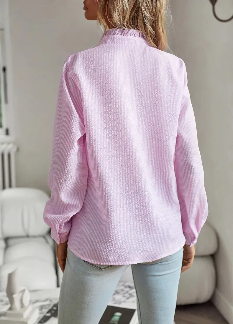 Aurora™ WBC| Ruffle Long Sleeve Shirt