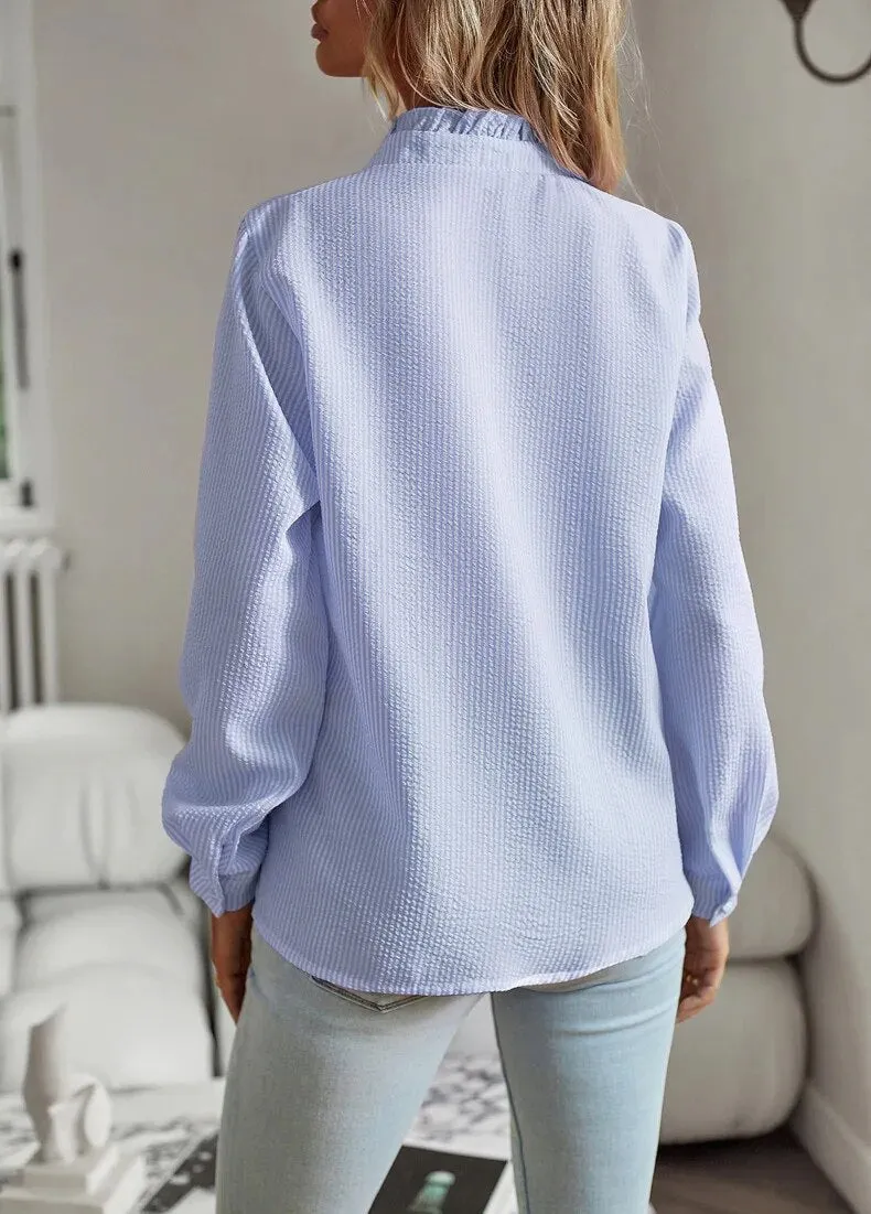 Aurora™ WBC| Ruffle Long Sleeve Shirt