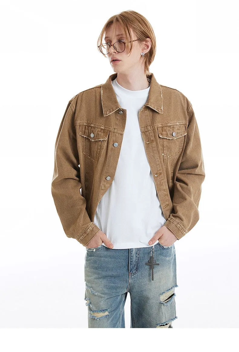 Autumn Winter Retro Washed Denim Jacket