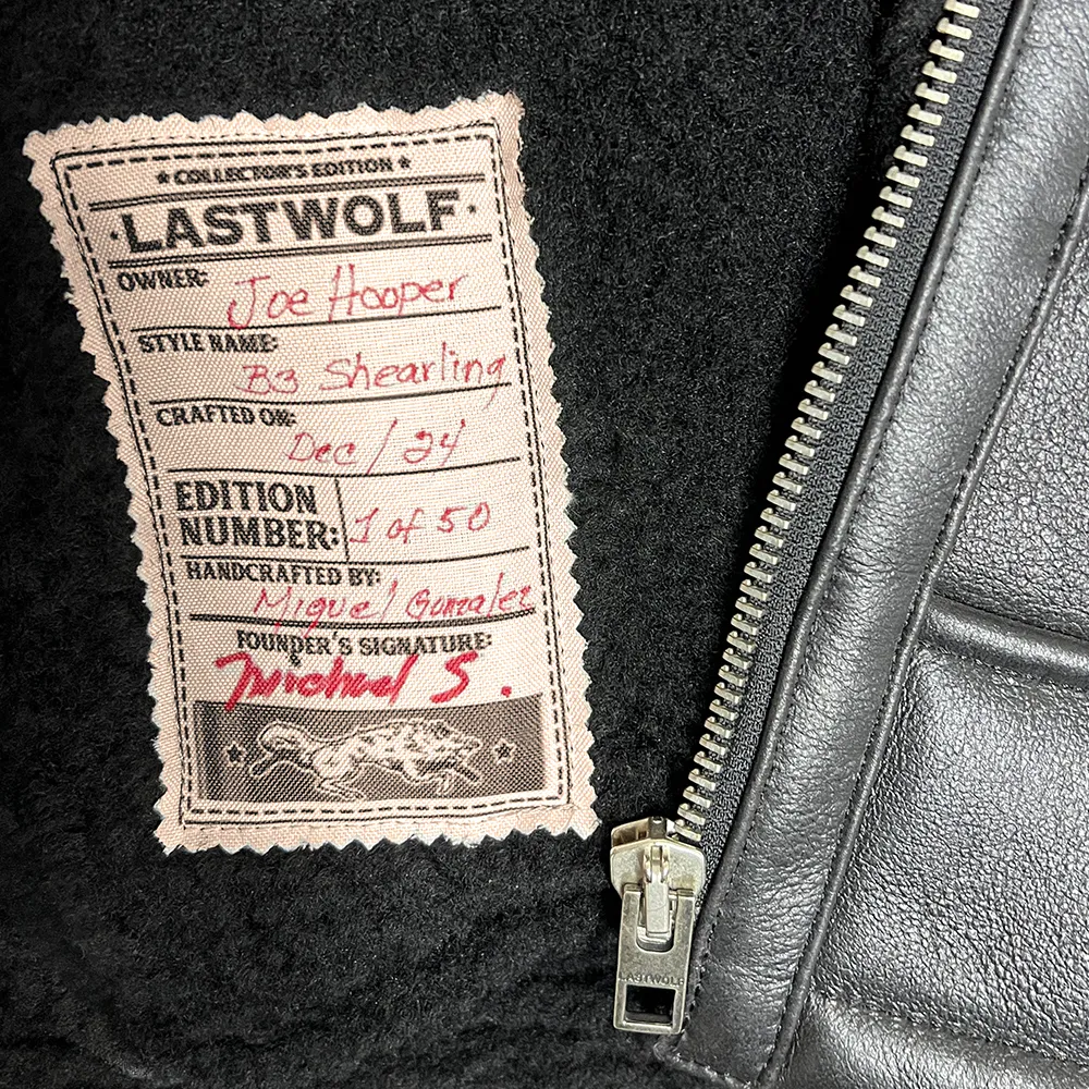 B3 SHEARLING FLIGHT LEATHER JACKET - SEPIA CRACKED BROWN