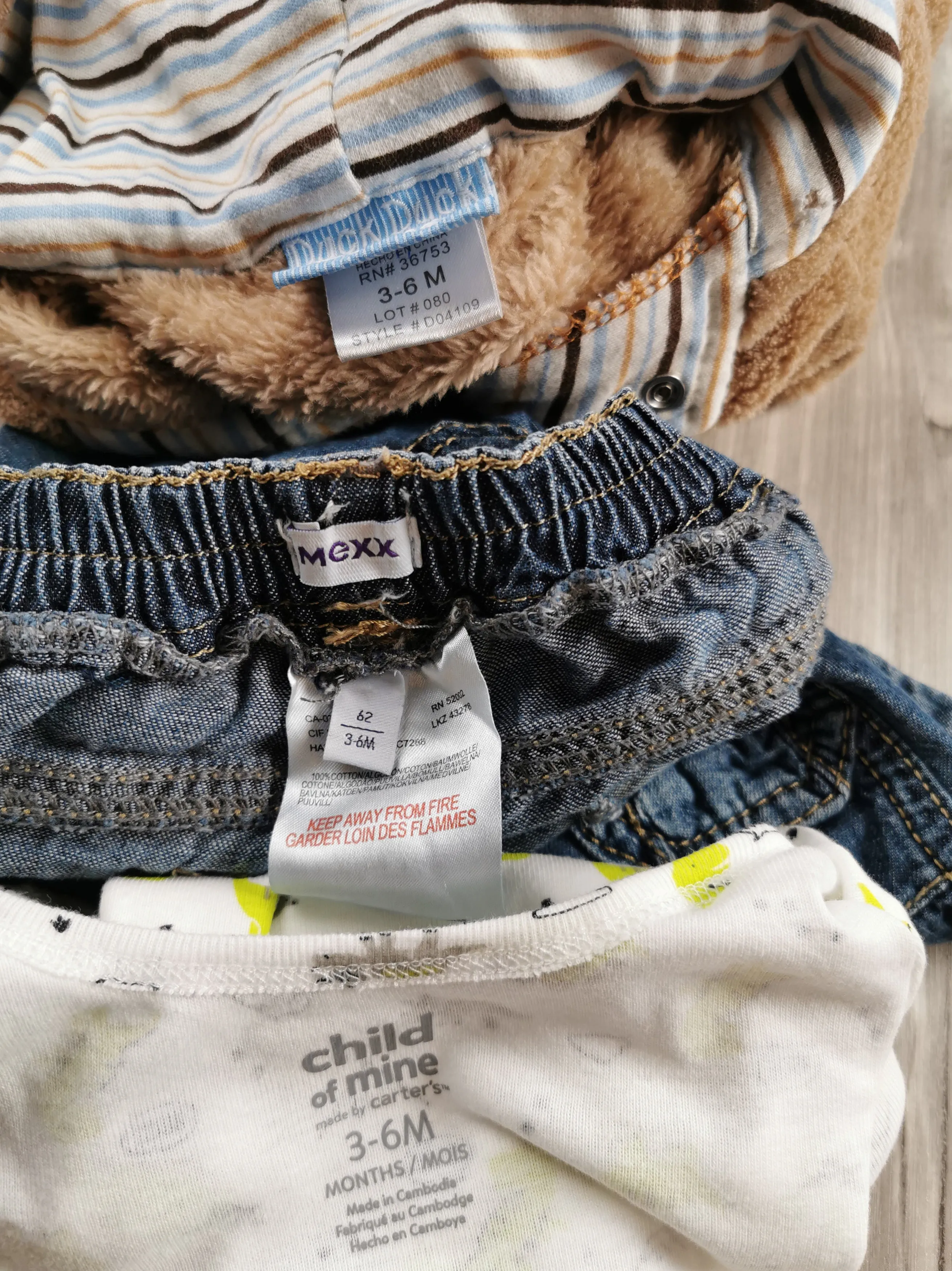 BABY BOY SIZE 3/6 MONTHS - MEXX / CARTER'S, 3 Piece Mix N Match Outfit EUC / VGUC B7