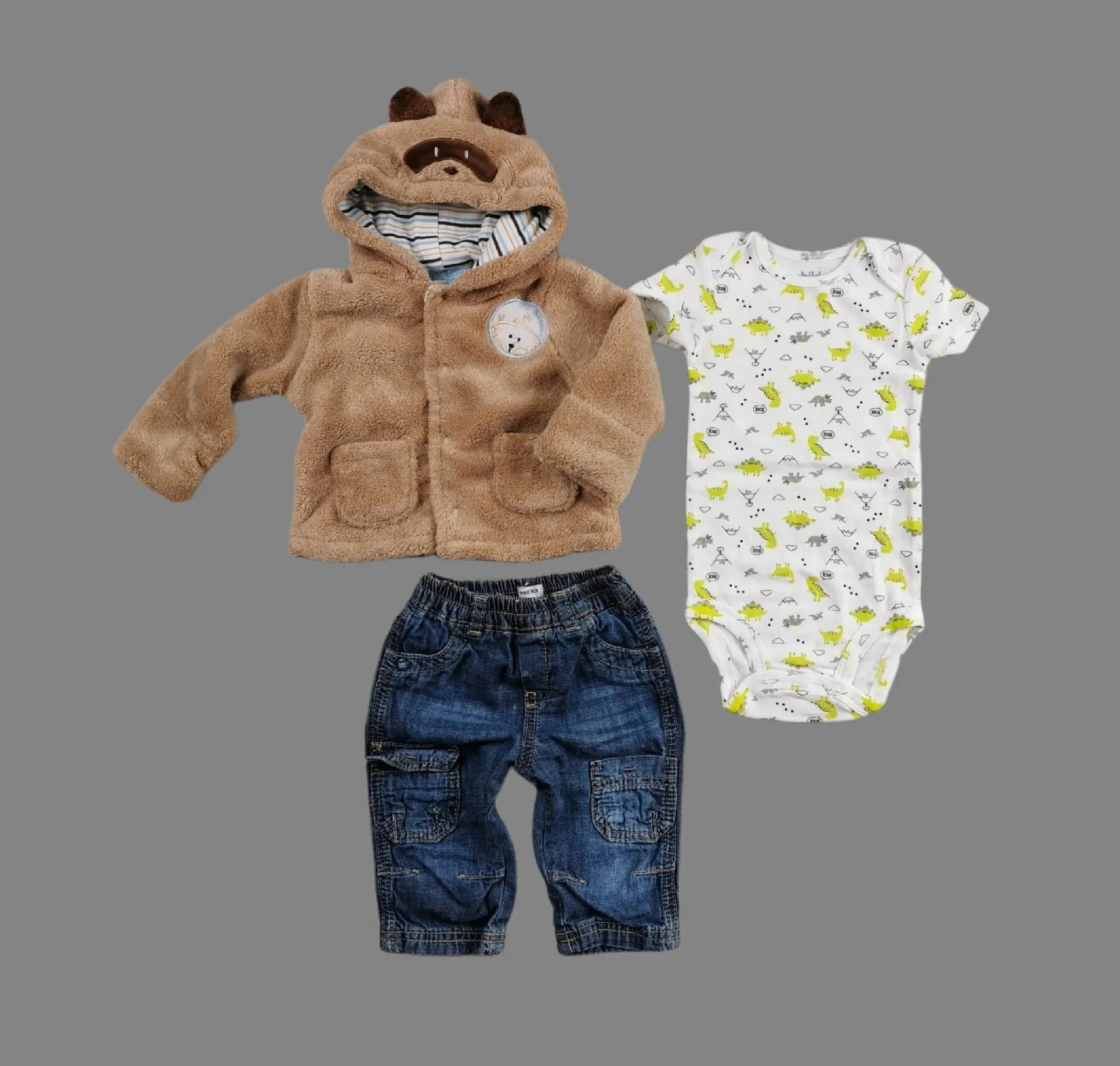 BABY BOY SIZE 3/6 MONTHS - MEXX / CARTER'S, 3 Piece Mix N Match Outfit EUC / VGUC B7