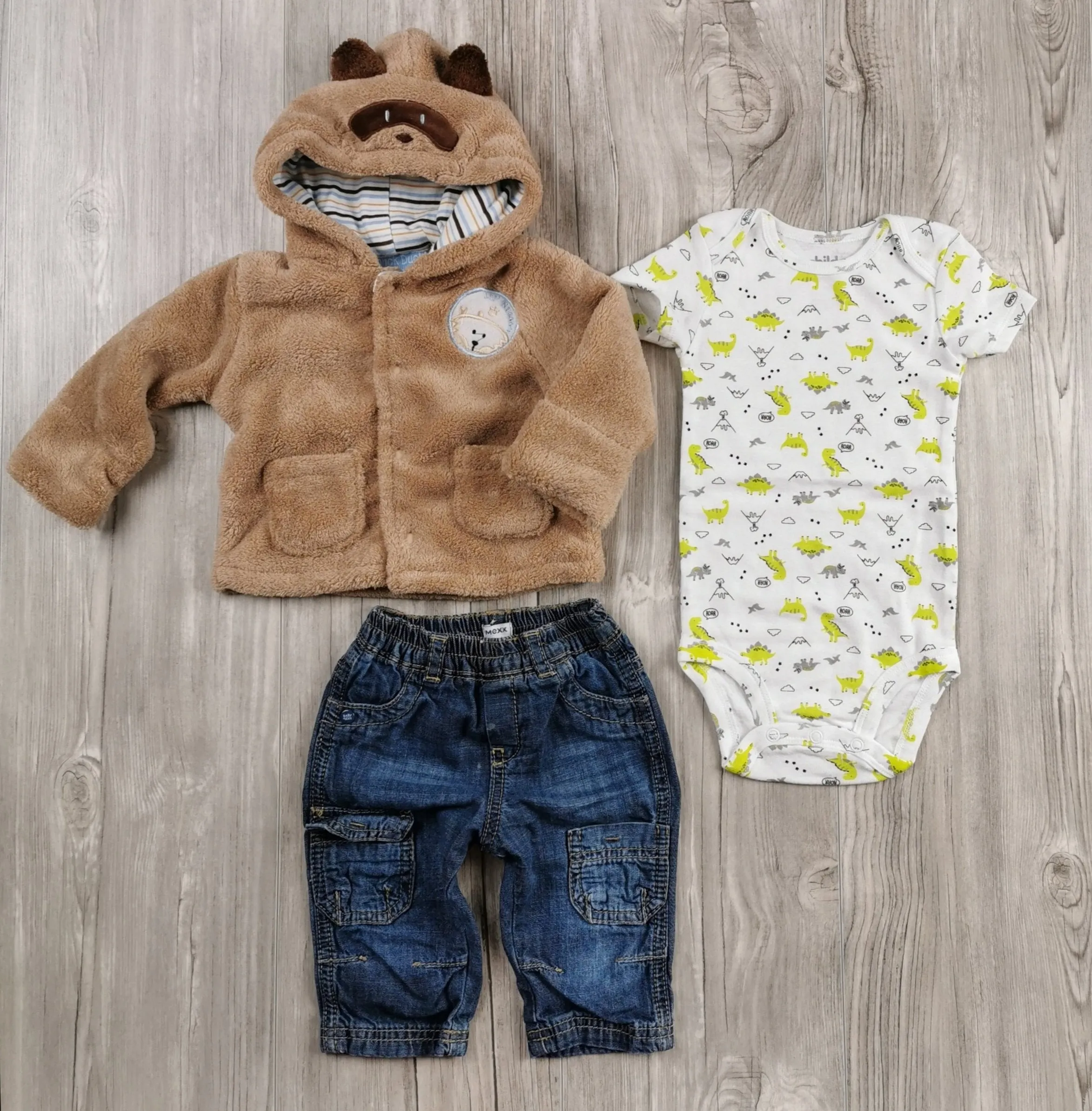 BABY BOY SIZE 3/6 MONTHS - MEXX / CARTER'S, 3 Piece Mix N Match Outfit EUC / VGUC B7
