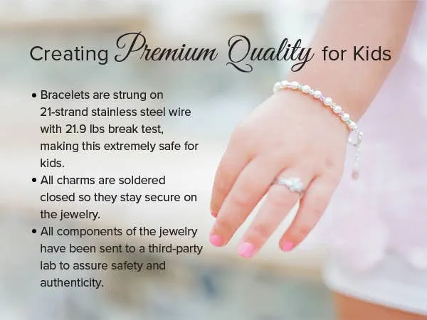 Baby Bracelets:  Sterling Silver Ball Bracelet with Puffed Heart Charm - Newborns