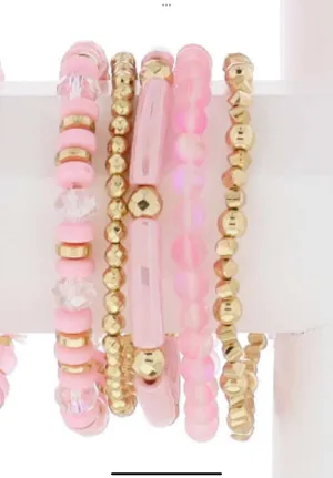 Baby Pink Bracelet Set