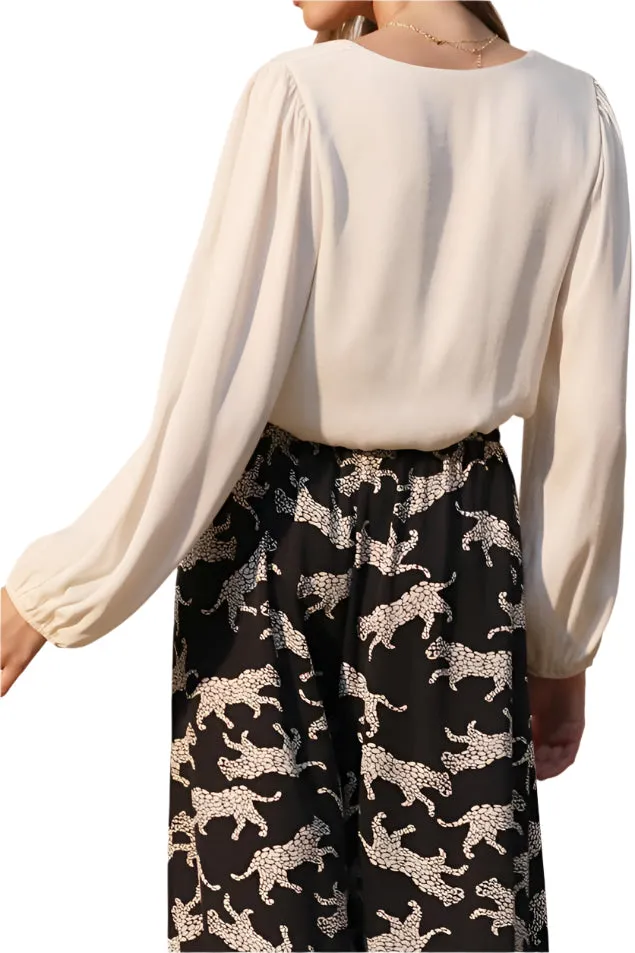 Back In Time Washed Poly Silk Top