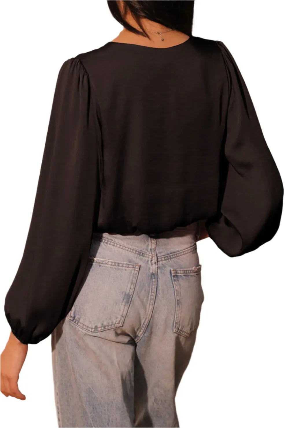 Back In Time Washed Poly Silk Top