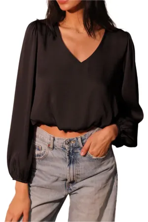 Back In Time Washed Poly Silk Top
