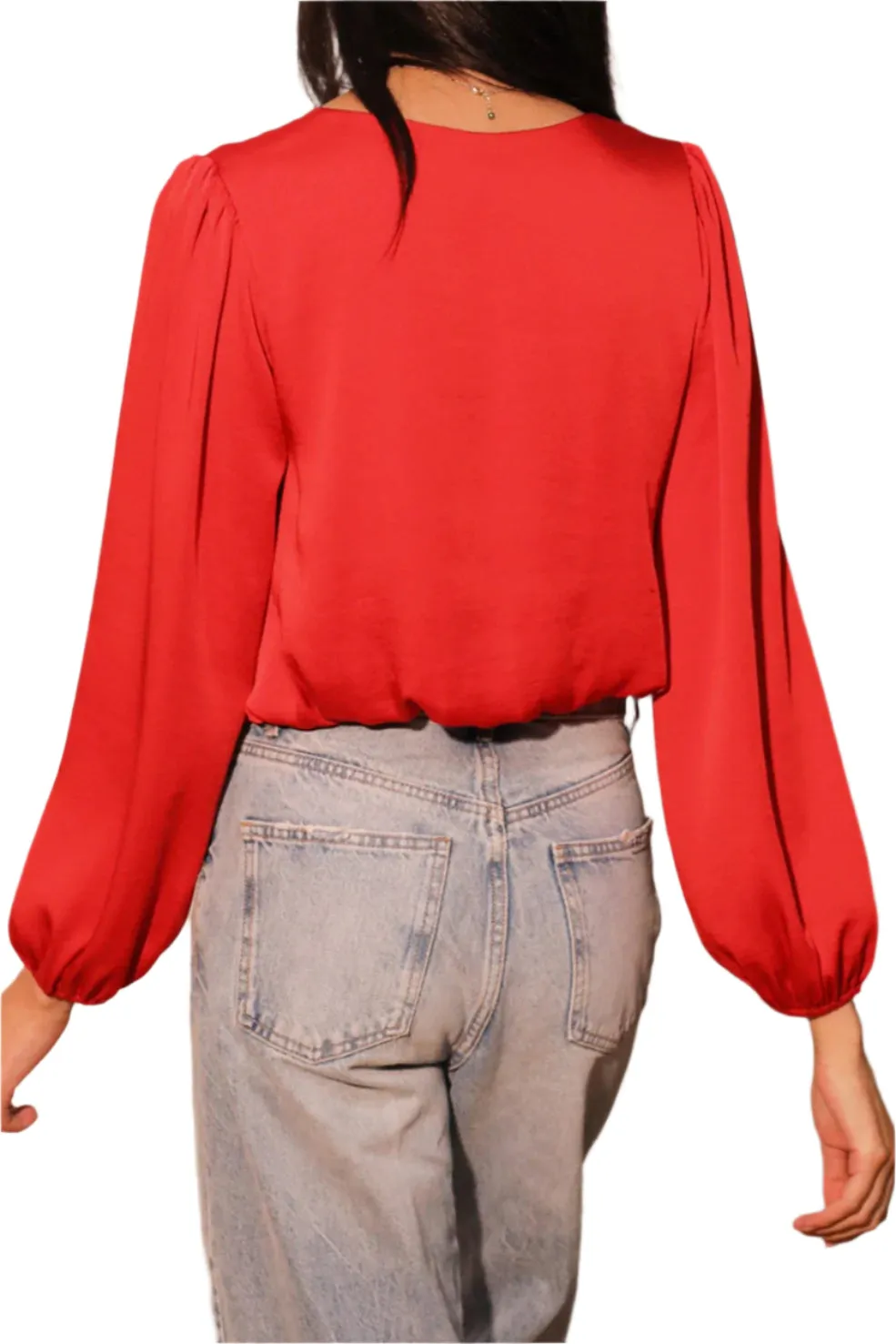 Back In Time Washed Poly Silk Top