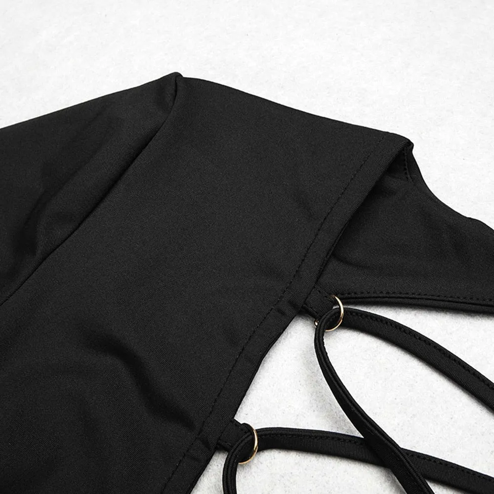 Backless Split Hollow Maxi Dress