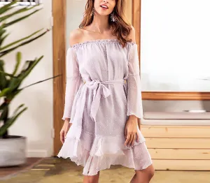 Bandeau Belt Waist Sexy Dress