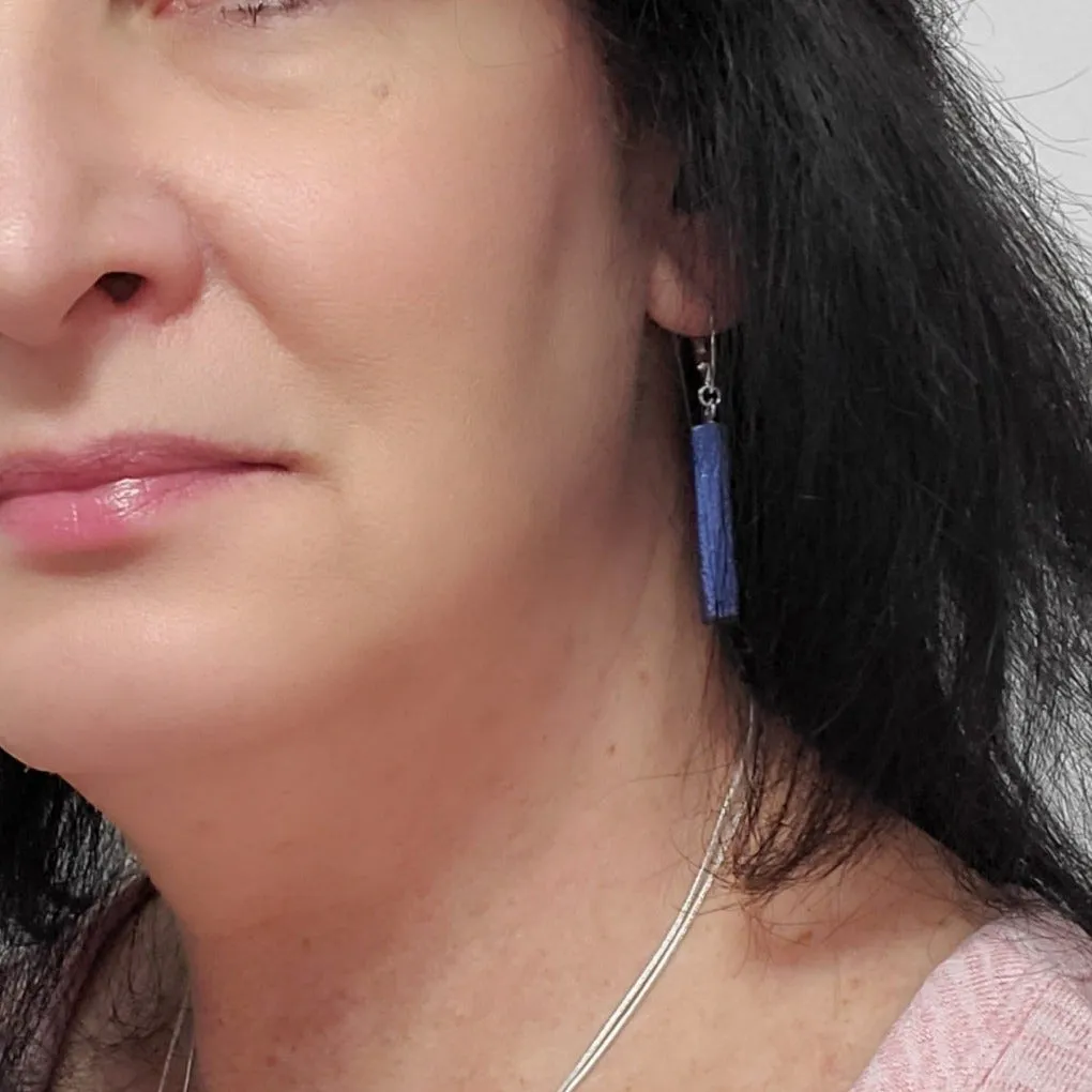 Bar Dangle Earrings - Silver
