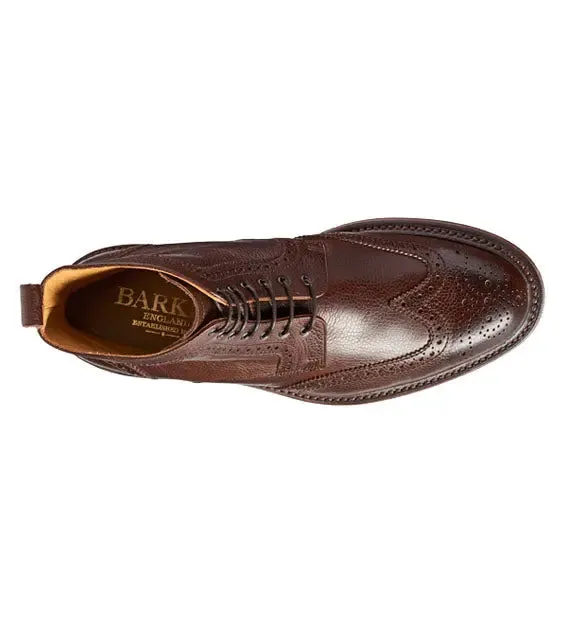 BARKER Calder Boots - Mens - Dark Brown Grain