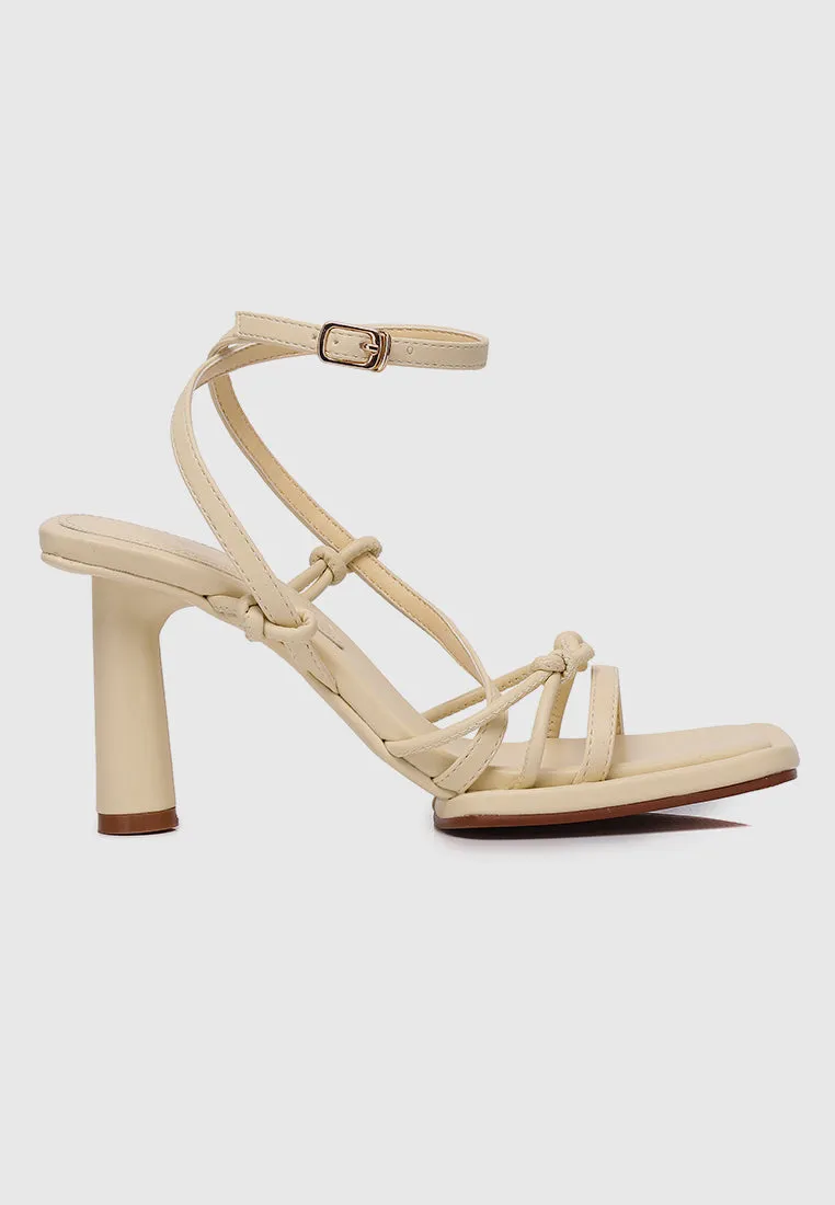 Bay Ankle-Strap Heels (Light Yellow)