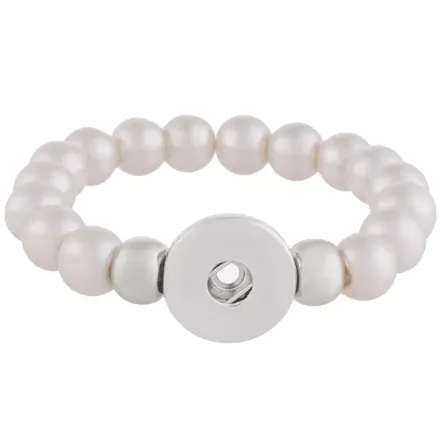 Beaded Elastic Snap Bracelet