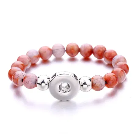 Beaded Elastic Snap Bracelet