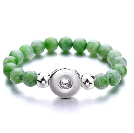 Beaded Elastic Snap Bracelet