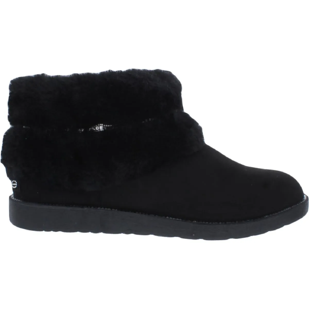 Bebe Nayeli Women's Suede Faux Fur Trim Embellished Ankle Boots