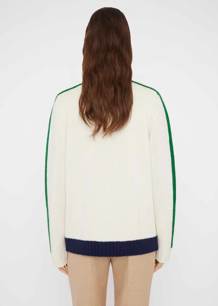 Bella Freud Bomber Jacket Cream / Green