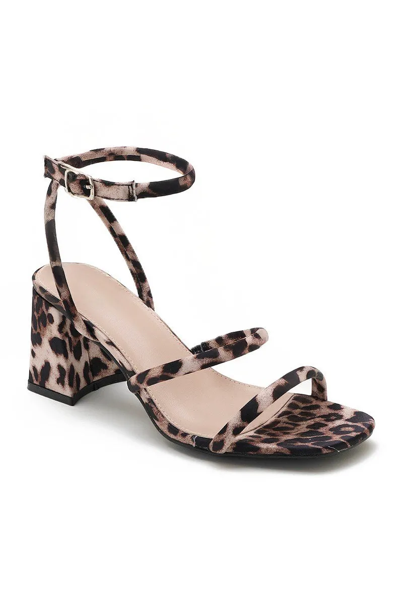 Bella Leopard Block Heels