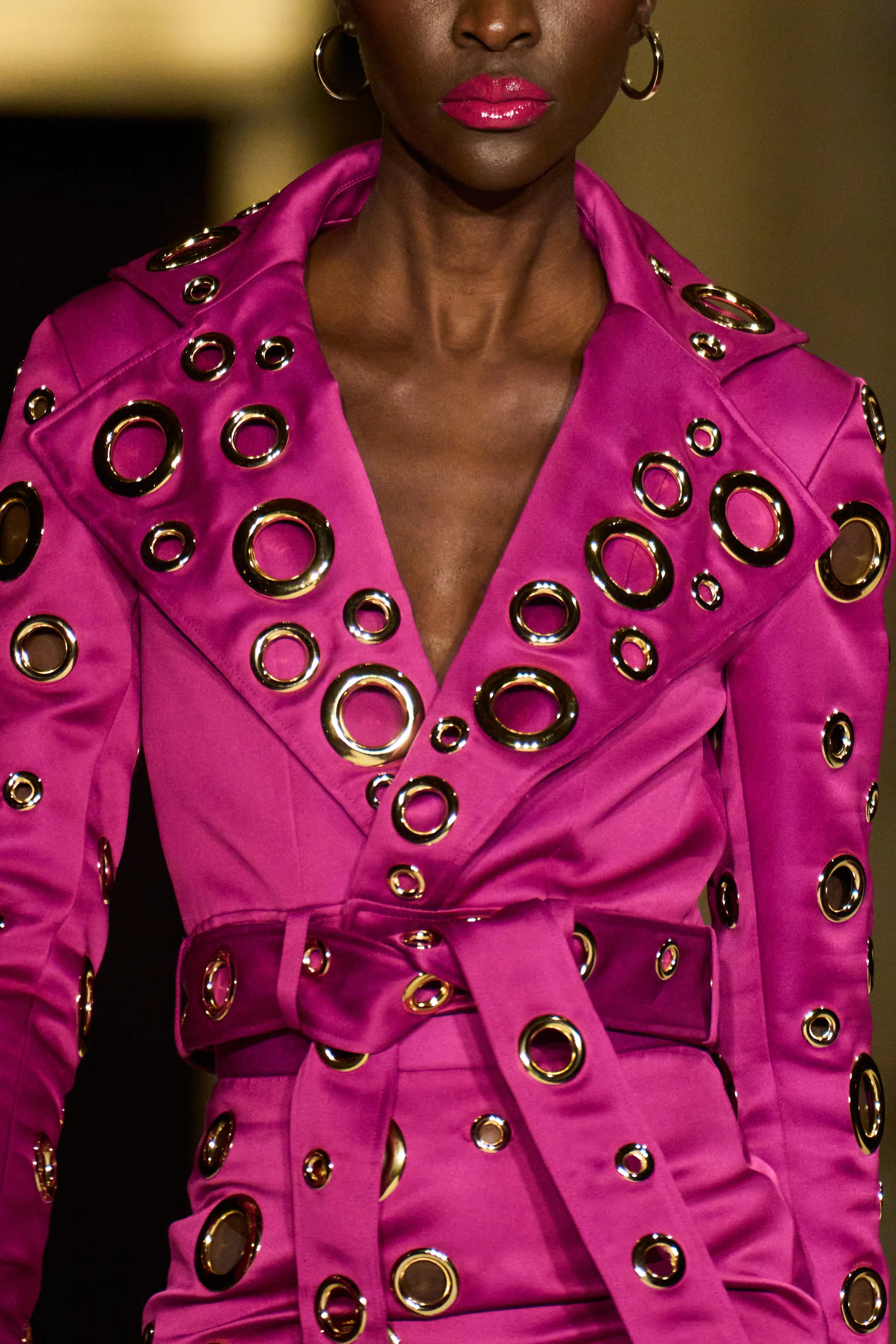 Belted Grommet Jacket