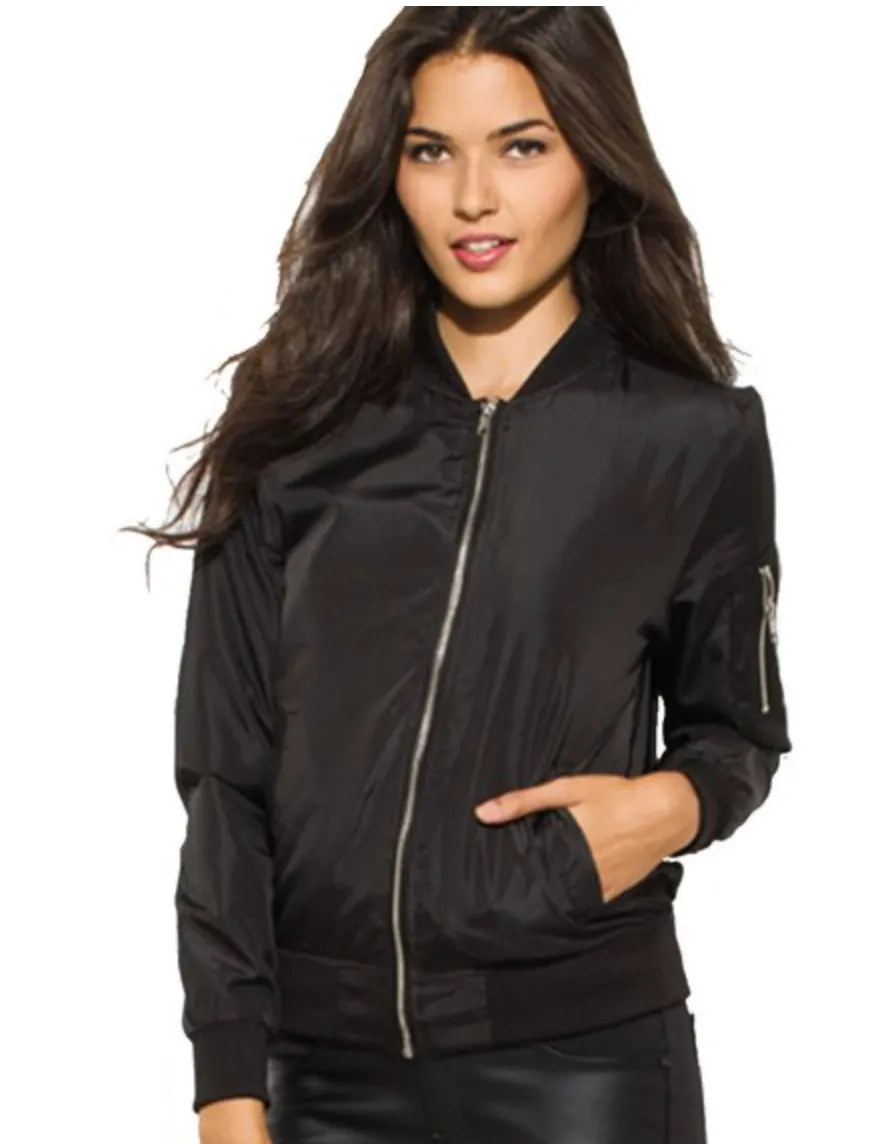 Best Friends Calligraphy Black Bomber Jackets