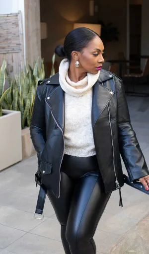 Biker Chic | Faux Leather Biker Jacket