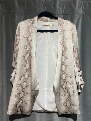 bishop   young snakeskin print blazer