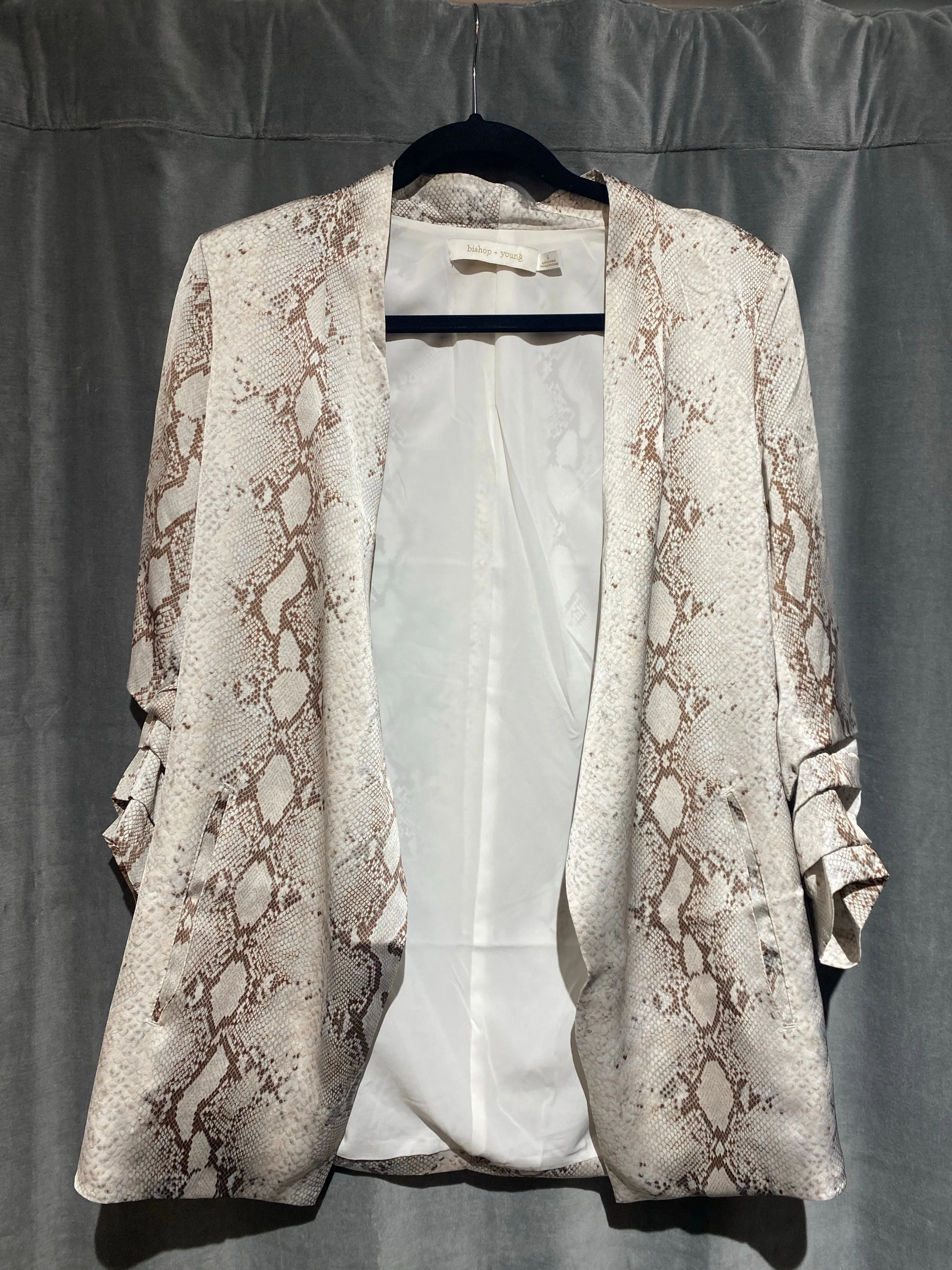 bishop   young snakeskin print blazer